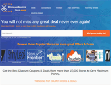 Tablet Screenshot of discountcodesfree.com
